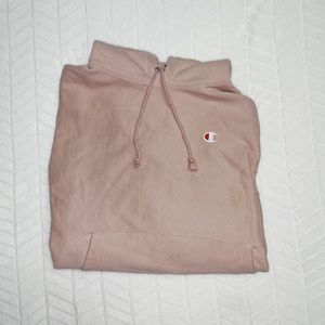 pink/rose gold champion reverse weave hoodie